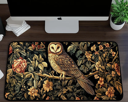 Owl Tapestry Desk Mat | Alternative Office Decor | Multiple Size Options