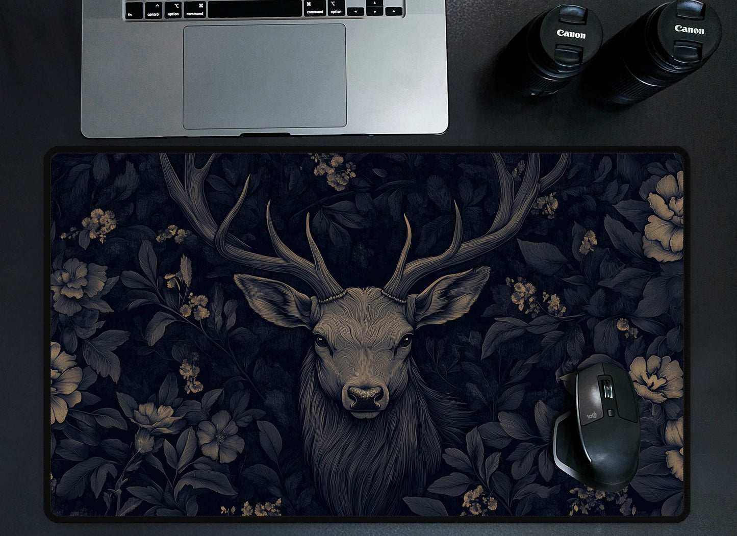 Black Deer Desk Mat