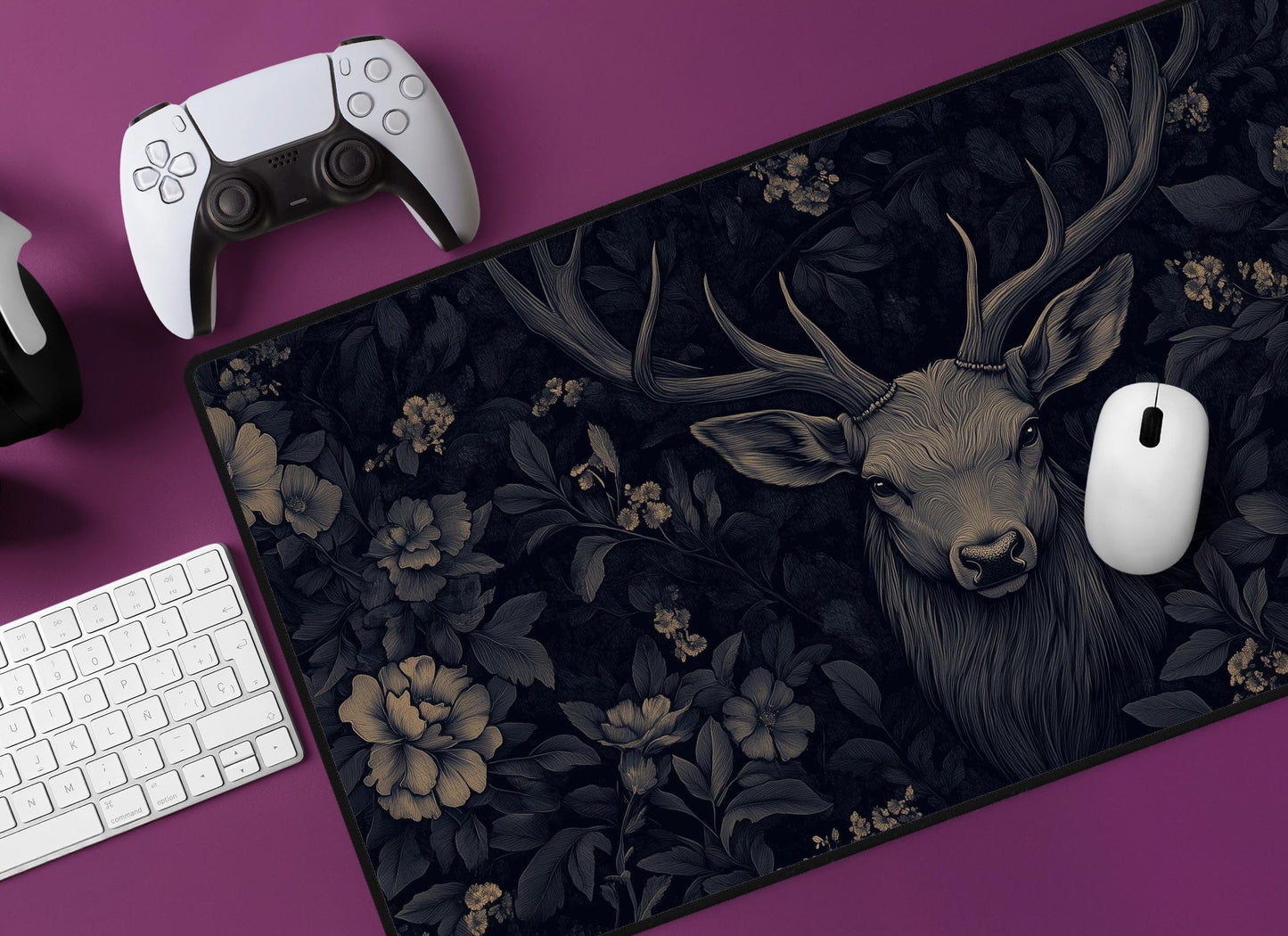 Black Deer Desk Mat