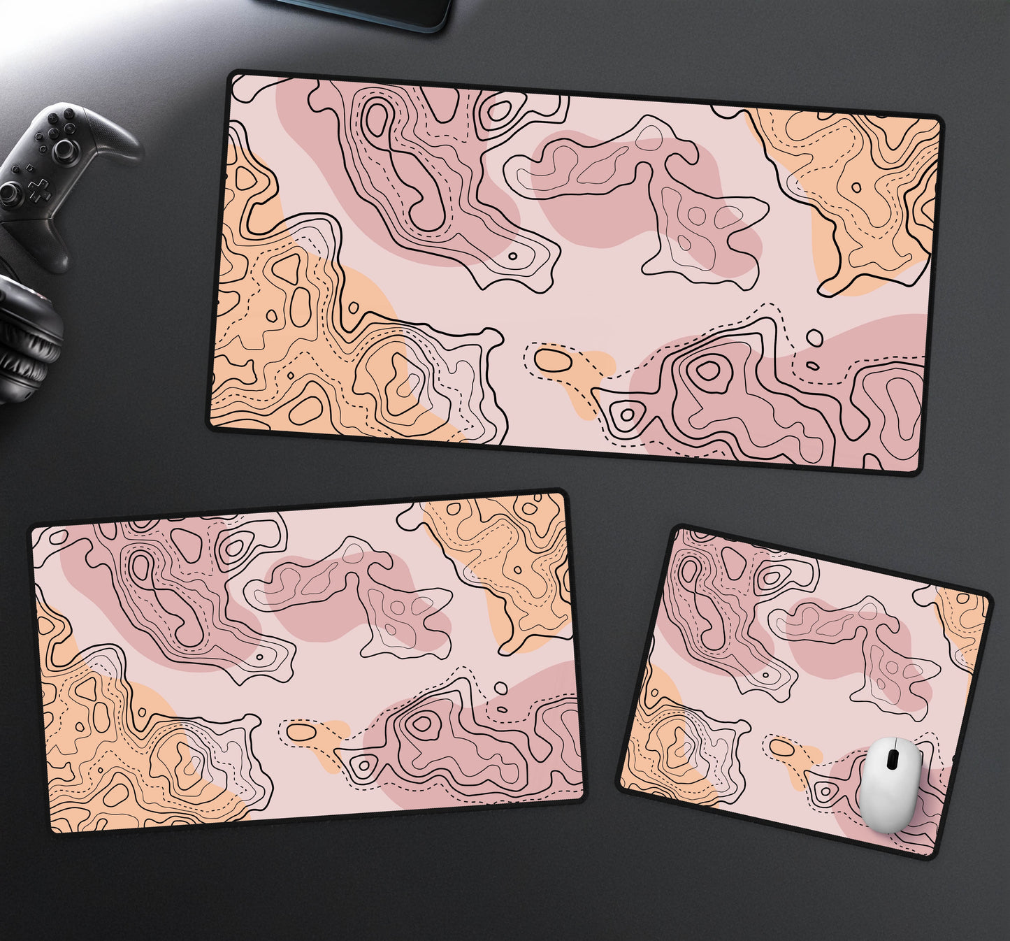Abstract Topography Desk Mat